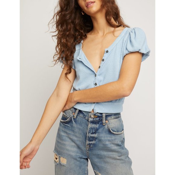 Free People Tops - NWT Free People Molly Tee / Larkspur